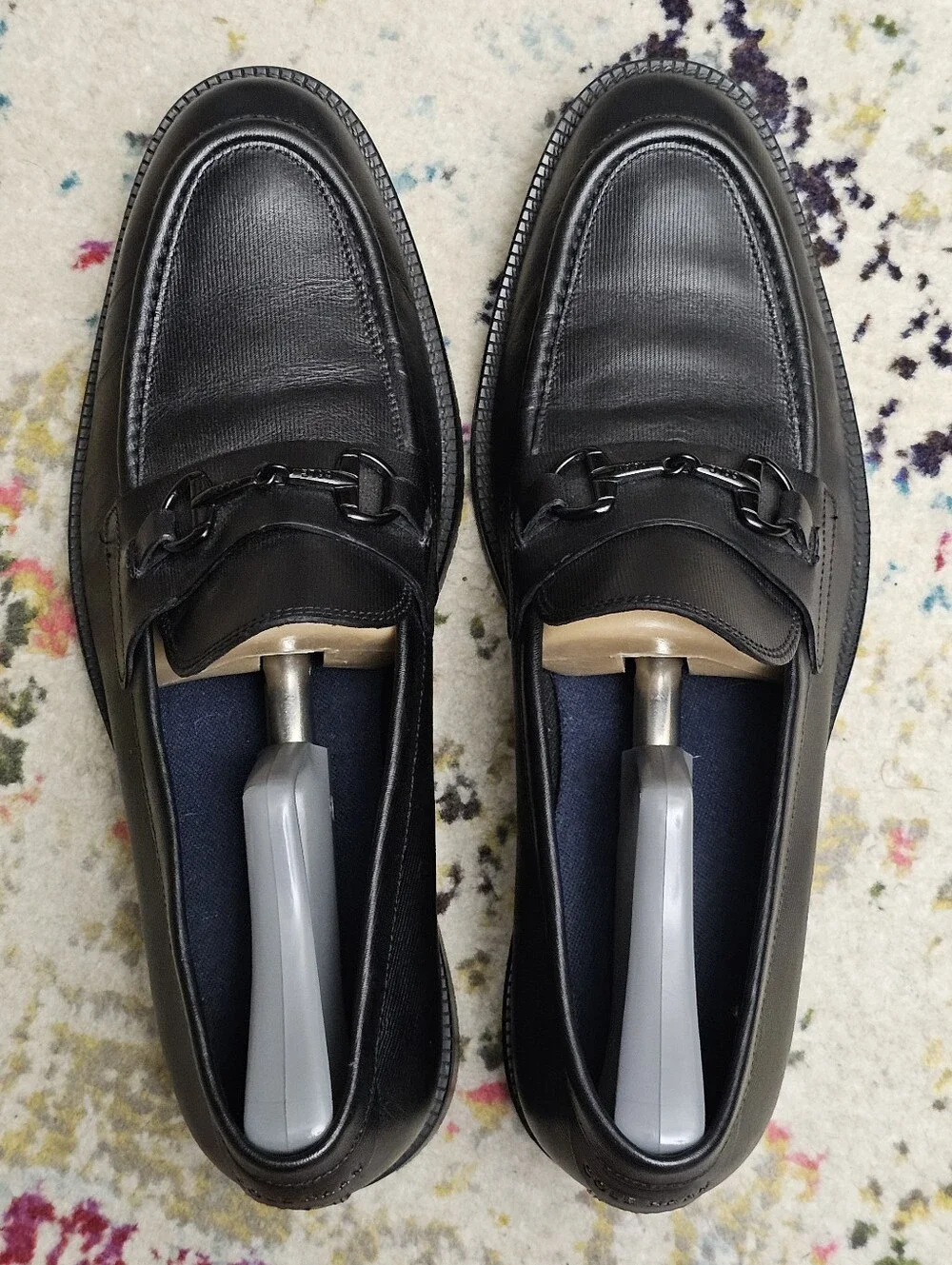 Cole Haan Men’s Size 9.5 M Modern Essentials Black Leather Bit Loafer C37717